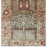 District Loom 1920s Antique Persian Hamadan Runner Rug with Tree of Life Motif 3'7" x 13'1"