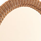 Large Vintage Oval Wicker Mirror