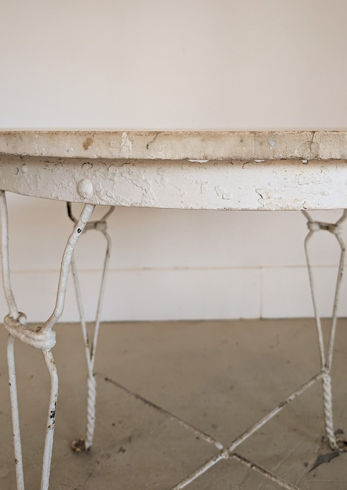 Antique Marble-Top Ice Cream Parlor Table