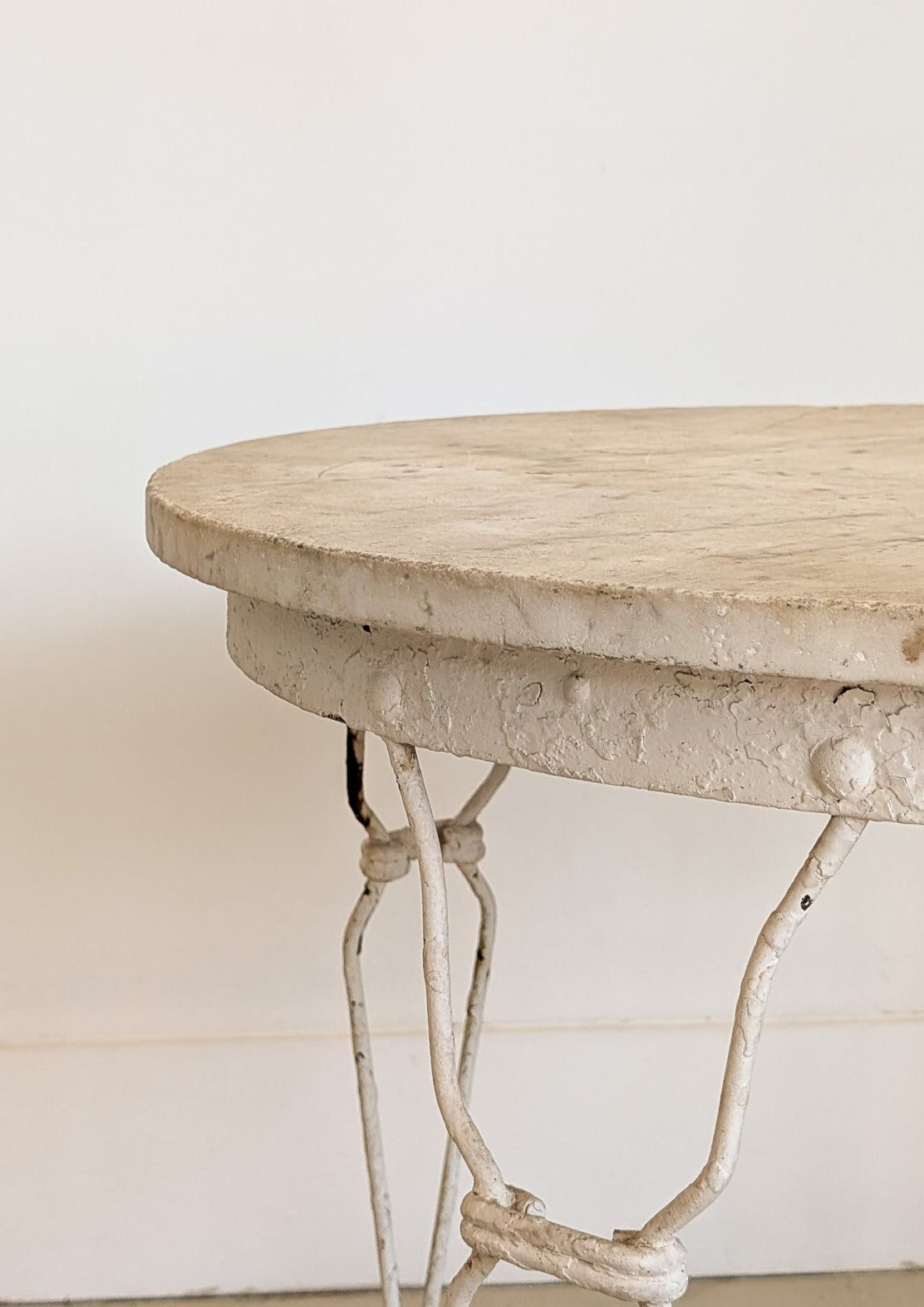 Antique Marble-Top Ice Cream Parlor Table