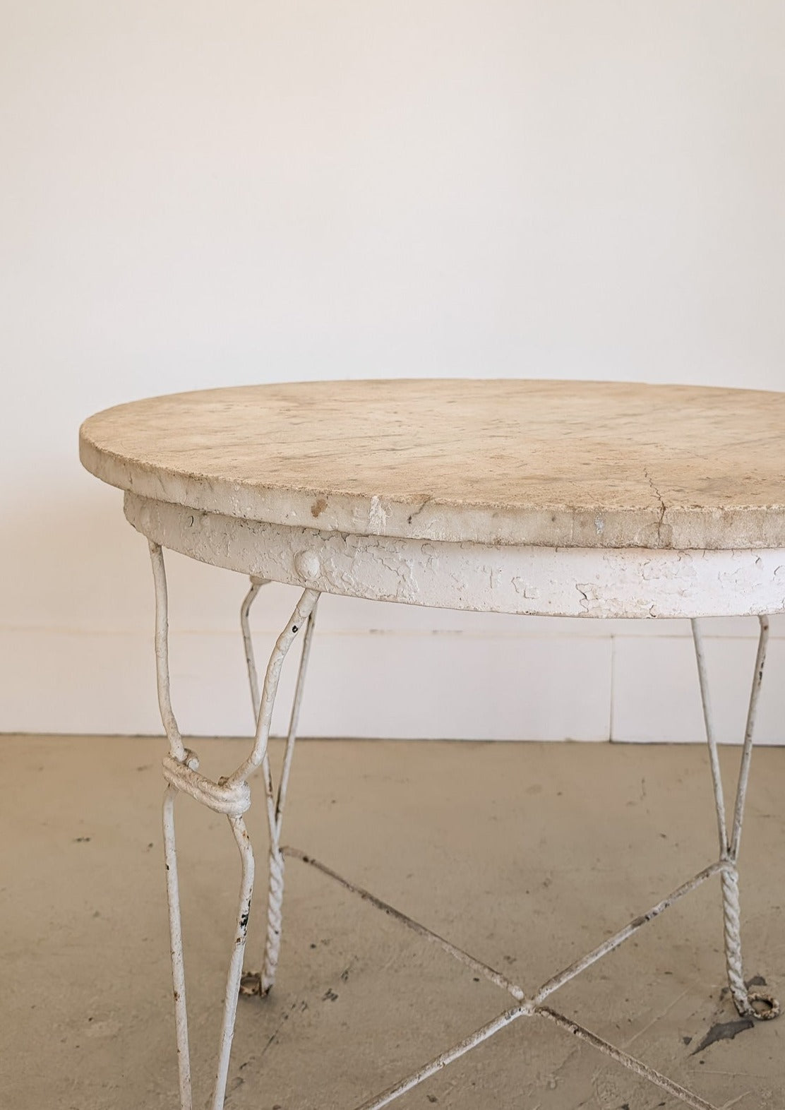 Antique Marble-Top Ice Cream Parlor Table