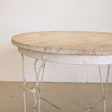 Antique Marble-Top Ice Cream Parlor Table