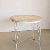 Antique Marble-Top Ice Cream Parlor Table