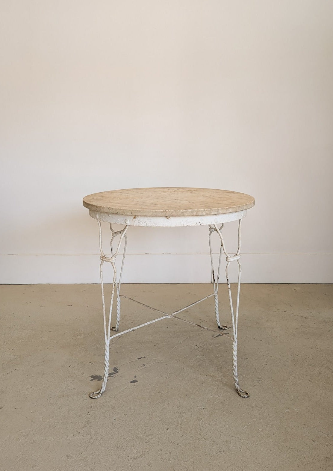 Antique Marble-Top Ice Cream Parlor Table