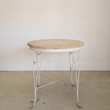 Antique Marble-Top Ice Cream Parlor Table