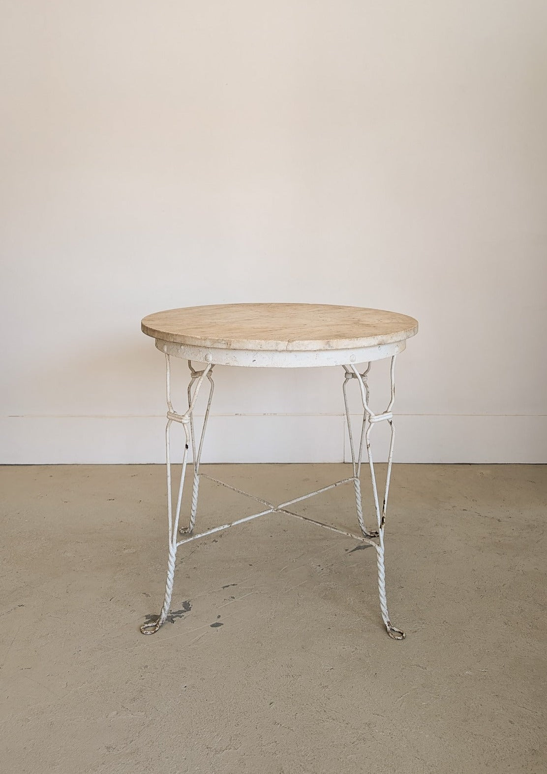 Antique Marble-Top Ice Cream Parlor Table