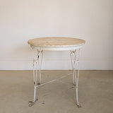 Antique Marble-Top Ice Cream Parlor Table