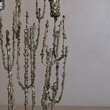 Rare 1967 Curtis Jeré Brutalist Candelabra with Faux Verdigris Finish