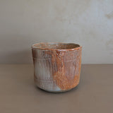 Vintage Signed Textured Neutral Pottery Planter