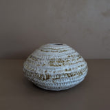 Vintage Signed 1988 Studio Pottery Neutral Textured Vase