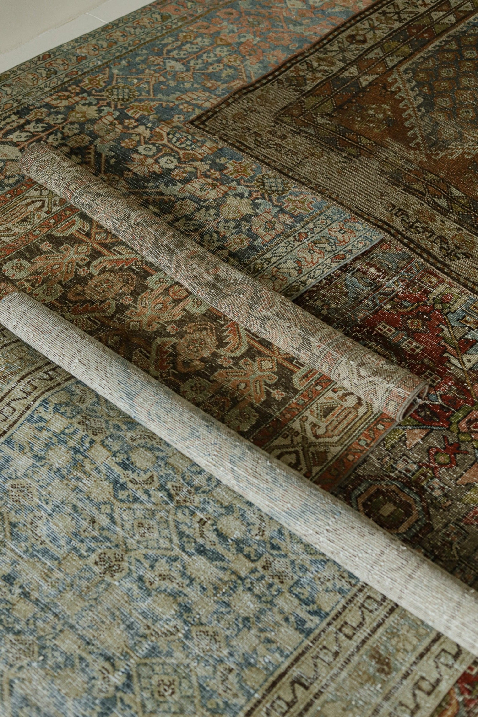 District Loom 1920s Antique Persian Malayer Runner Rug 3'5" x 11'