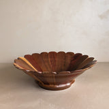 Handmade Vintage Wooden Flower Bowl