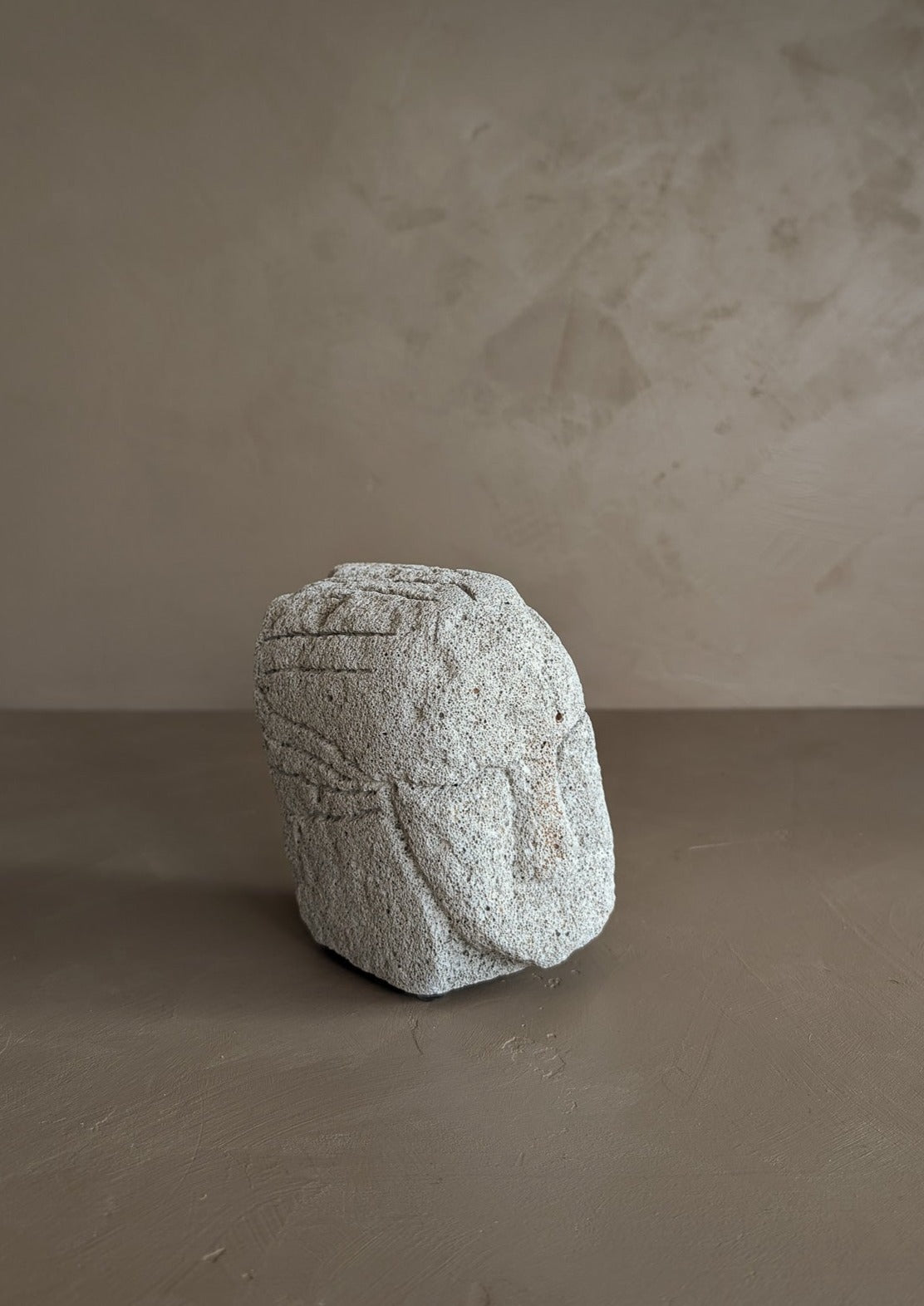 Modern Hand-carved Pumice Stone Bust Sculpture