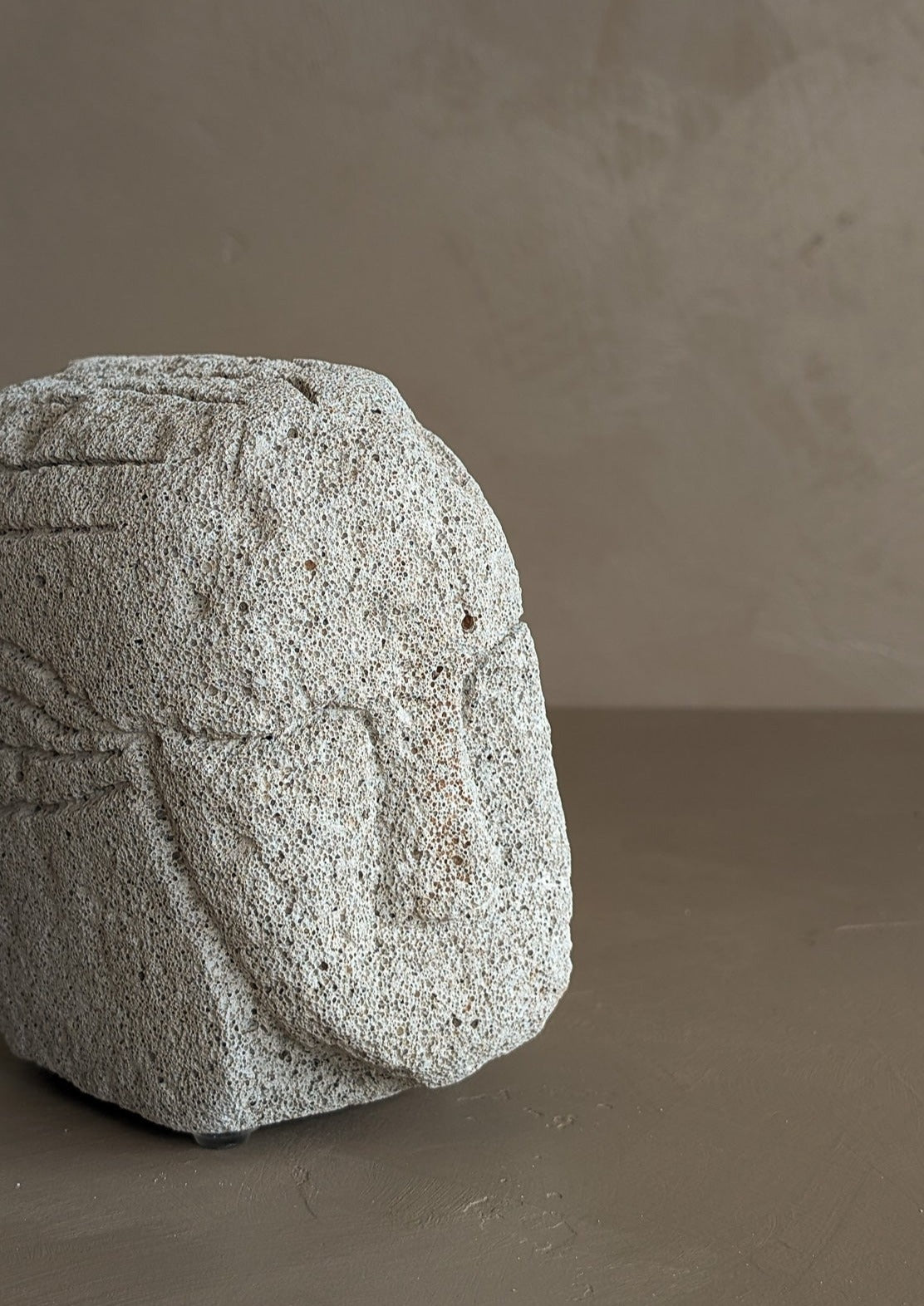 Modern Hand-carved Pumice Stone Bust Sculpture