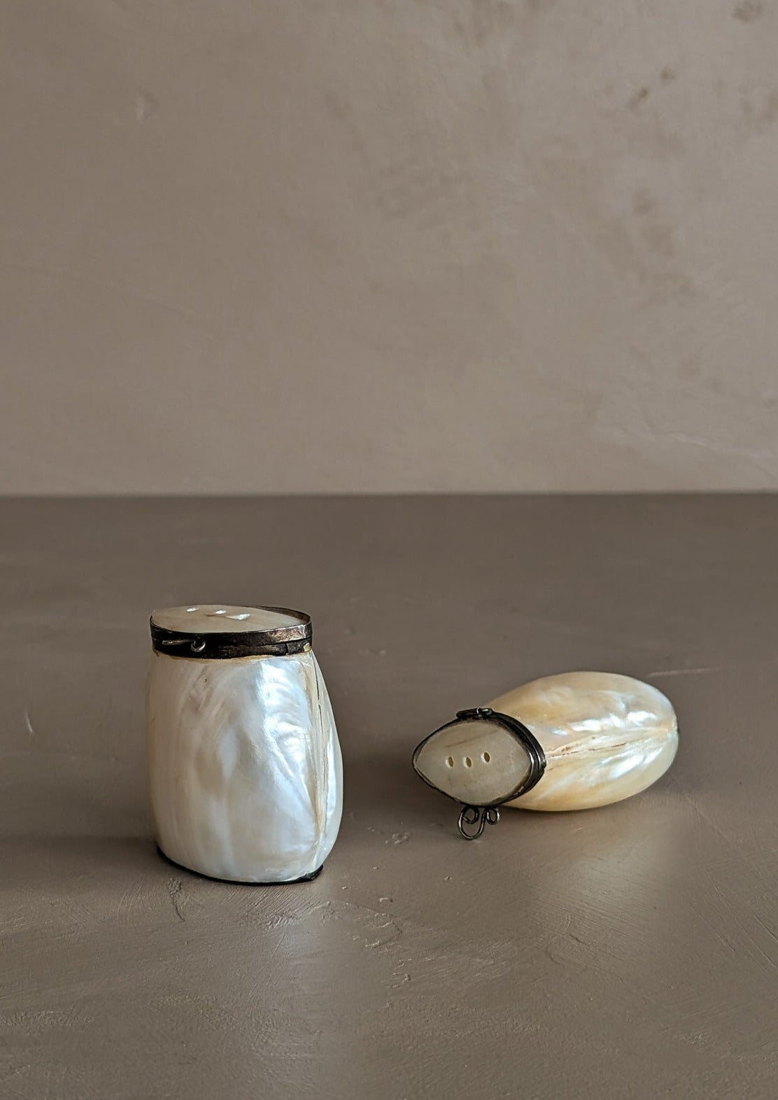 Vintage Mother of Pearl Salt and Pepper Shakers