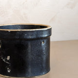 Antique Dark Brown Salt-Glazed Crock