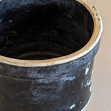 Antique Dark Brown Salt-Glazed Crock