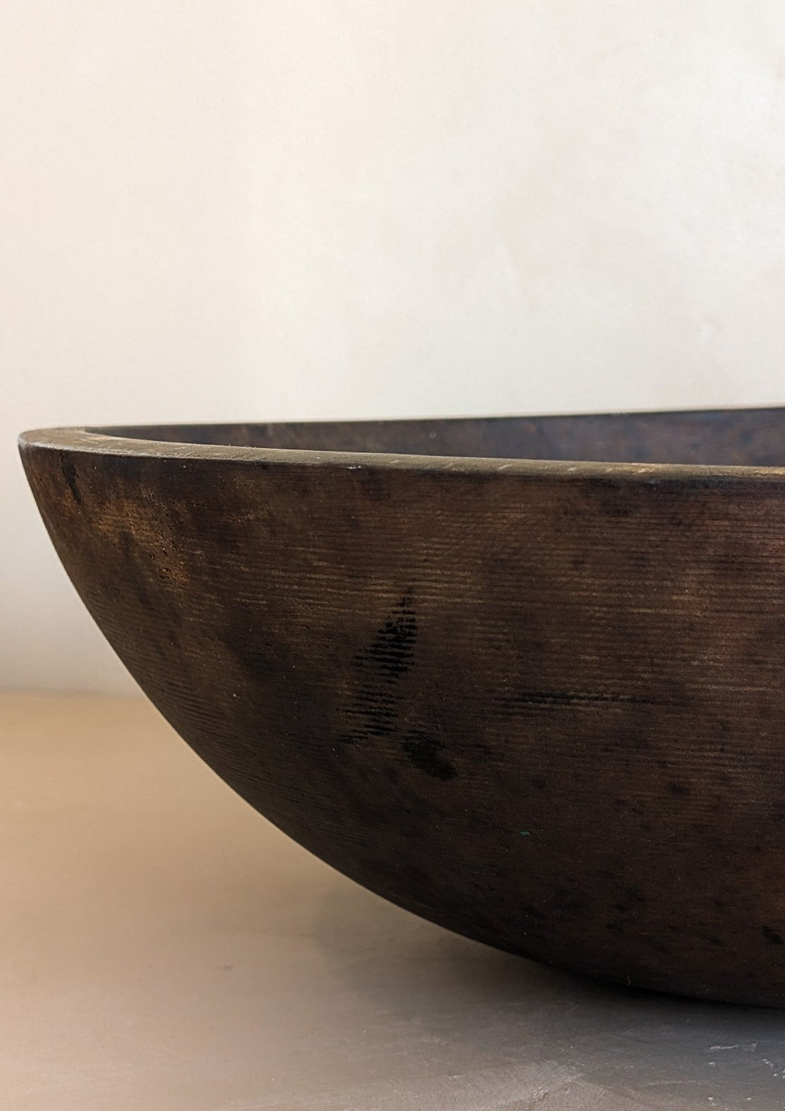 1930s-1940s Large Vintage Hand-carved Wooden Munising Bowl