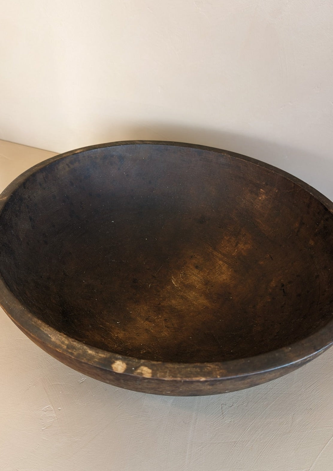 1930s-1940s Large Vintage Hand-carved Wooden Munising Bowl