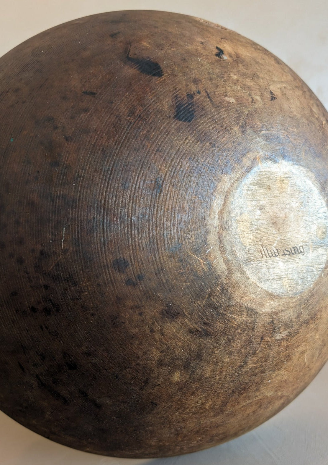 1930s-1940s Large Vintage Hand-carved Wooden Munising Bowl