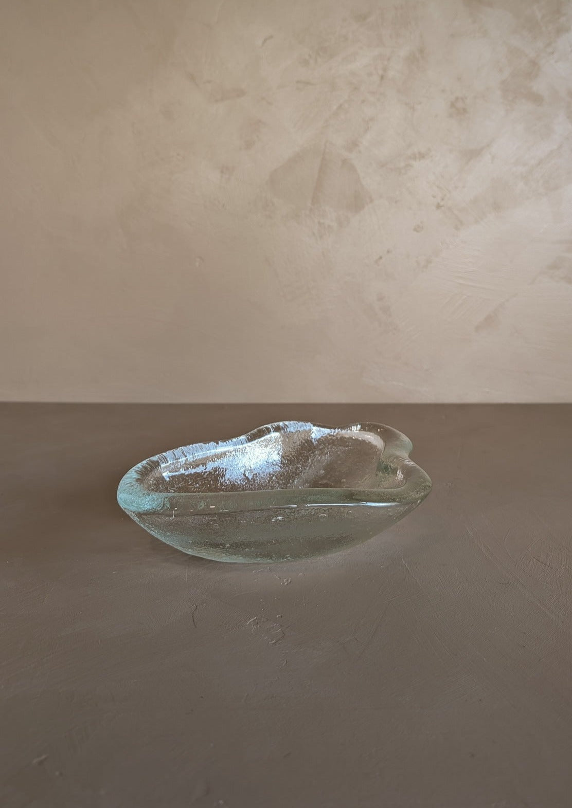 Vintage Clear Blenko Glass Amoeba Dish