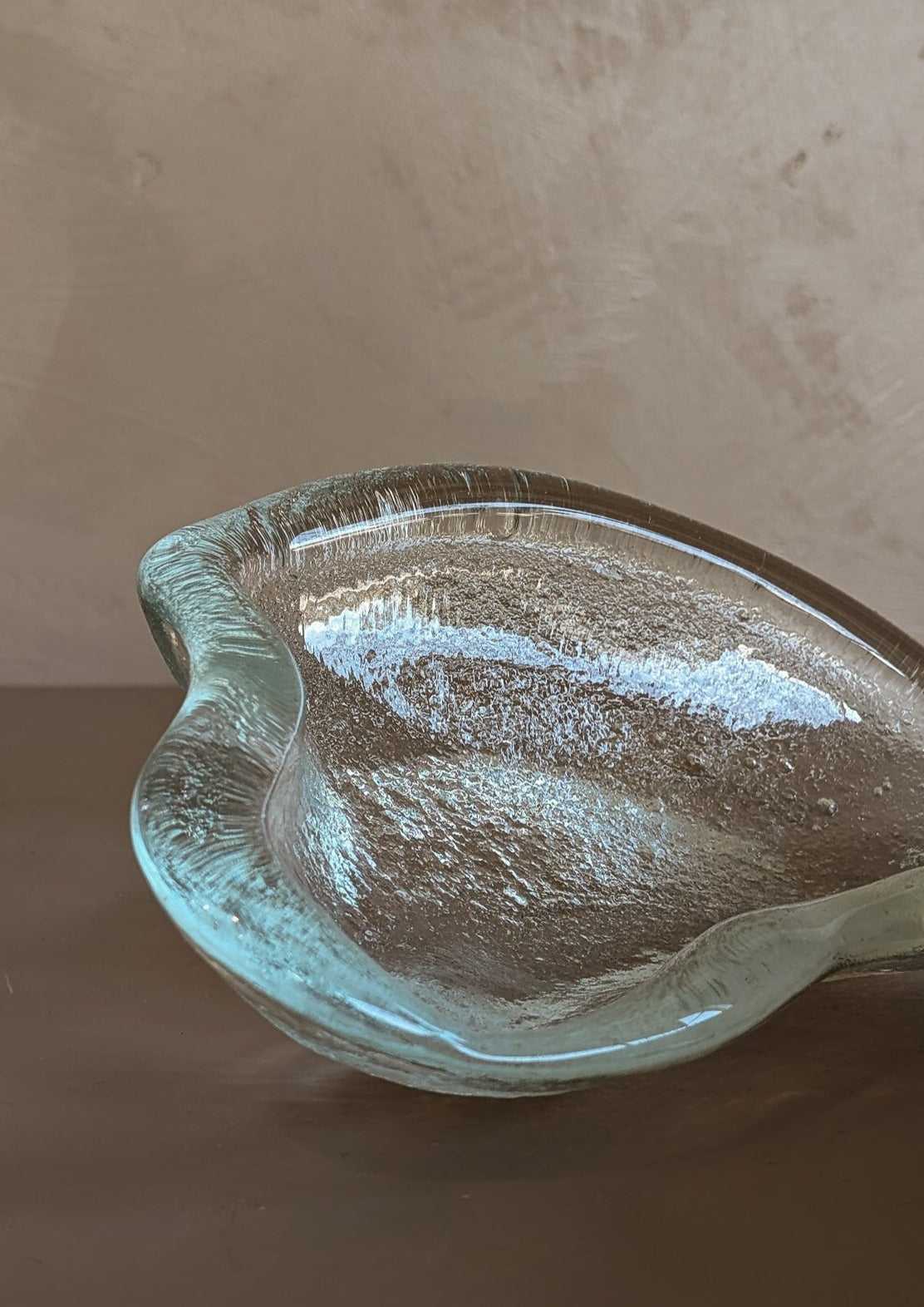 Vintage Clear Blenko Glass Amoeba Dish