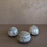 Trio of Handmade Signed Raku Bud Vases