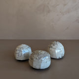 Trio of Handmade Signed Raku Bud Vases