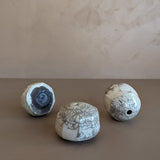 Trio of Handmade Signed Raku Bud Vases