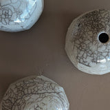 Trio of Handmade Signed Raku Bud Vases