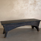 Early 1800s Antique Black Painted Wooden Step Stool/Riser