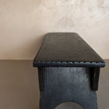 Early 1800s Antique Black Painted Wooden Step Stool/Riser