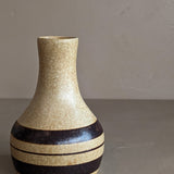 Vintage Neutral Striped Pottery Vase