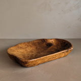 Hand-carved Freeform-Shaped Wooden Bowl