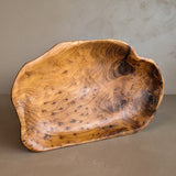 Hand-carved Freeform-Shaped Wooden Bowl