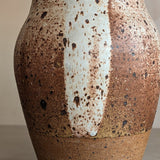 Large Neutral Speckled Studio Pottery Vase