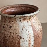 Large Neutral Speckled Studio Pottery Vase