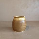 Signed Neutral Studio Pottery Wide-Mouthed Vase