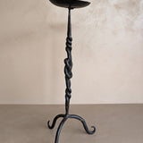 Vintage Knotted and Twisted Brutalist Metal Candleholder