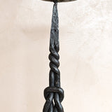 Vintage Knotted and Twisted Brutalist Metal Candleholder