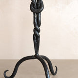 Vintage Knotted and Twisted Brutalist Metal Candleholder