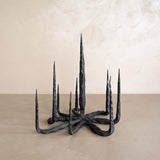 Vintage David Palombo Brutalist Sculptural Iron Menorah #1