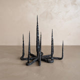 Vintage David Palombo Brutalist Sculptural Iron Menorah #1