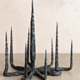 Vintage David Palombo Brutalist Sculptural Iron Menorah #1