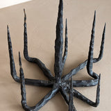 Vintage David Palombo Brutalist Sculptural Iron Menorah #1