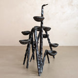 Vintage David Palombo Brutalist Sculptural Iron Menorah #2