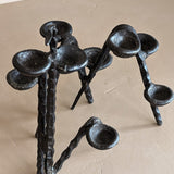 Vintage David Palombo Brutalist Sculptural Iron Menorah #2