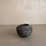 Small Handmade Raku Vase with Iridescent Finish