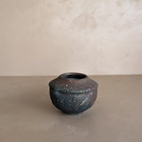 Small Handmade Raku Vase with Iridescent Finish