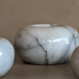 Trio of Rounded Marble Tealight Candleholders